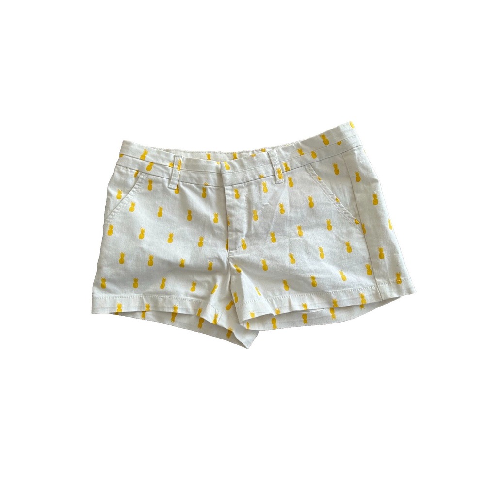 Harper Pineapple Print White Shorts Size Medium New